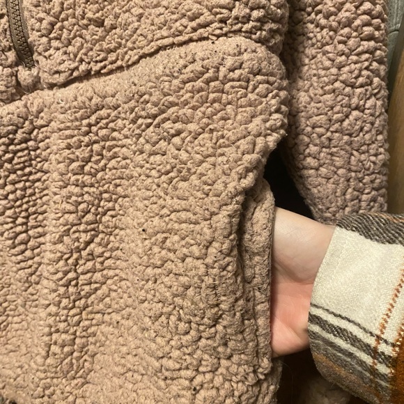 Prana Soft Pink Teddybear Hoodie Sweater - Picture 4 of 5